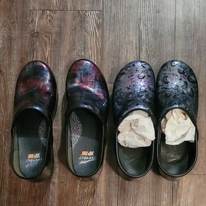 Dansko Black and Purple Loafers Slip-Ons